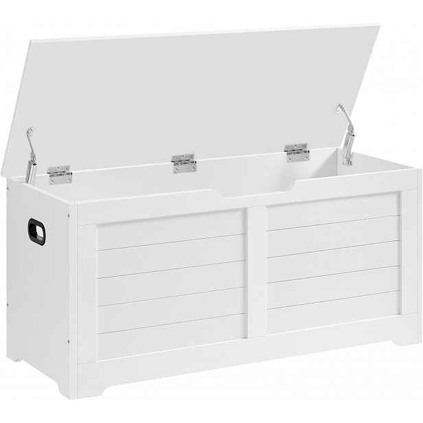Bílý úložný box s víkem CHESTA