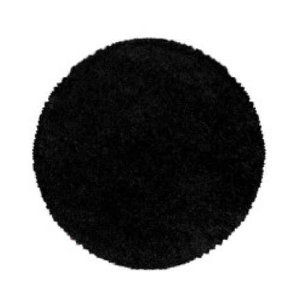 Kusový koberec Sydney Shaggy 3000 black kruh, 200x200 (průměr) kruh, černá, ložnice, Ayyildiz