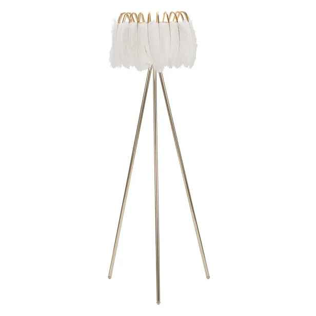 Mauro Ferretti Stojací lampa Feather 147 cm bílá/zlatá