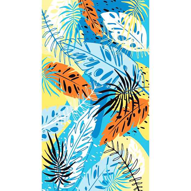Rychleschnoucí plážová osuška SUMMER FRESH 100x180 cm barevná, 100% mikrovlákno
