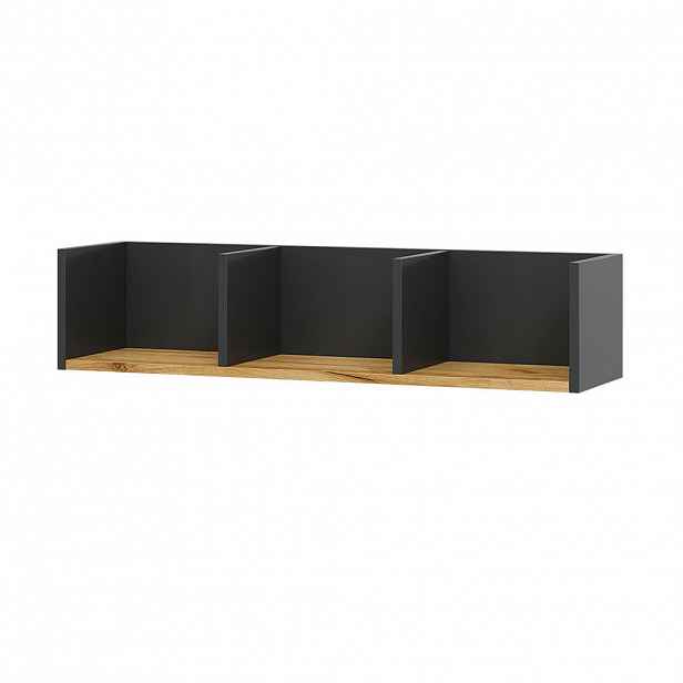 Vicco NÁSTĚNNÁ POLICE Tomy Antracit/zlatý dub 90 x 20 cm