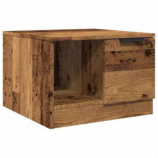 vidaXL Konferenční stolek old wood 50x50x36 cm kompozitní dřevo