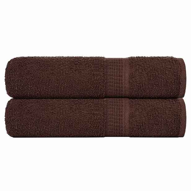 vidaXL Ručníky FROGN 2 ks hnědé 100x150 cm 360 g/m²