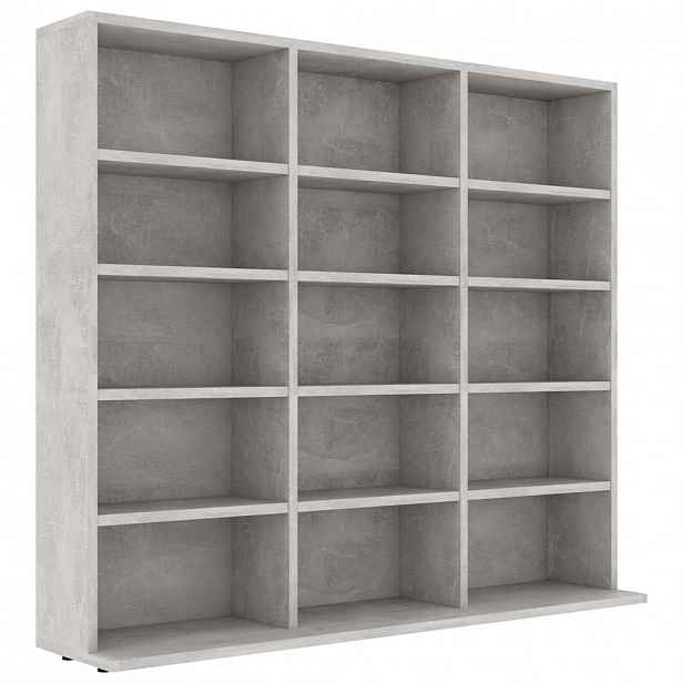 vidaXL Skříňka na CD betonově šedá 100 x 23 x 89,5 cm kompozitní dřevo
