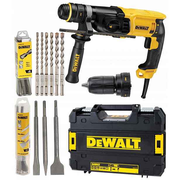 Vrtací kladivo 800W 2,8J Dewalt D25134K příslušenství