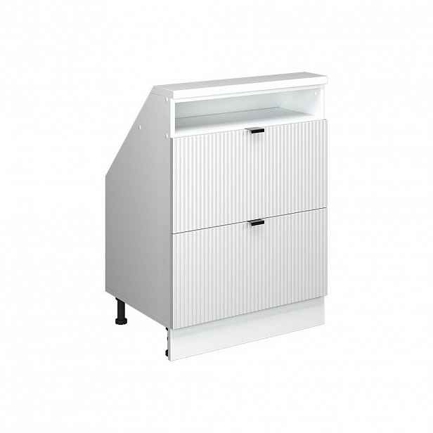 Vicco ŠIKMÁ SKŘÍŇ Rion Bílé zvlnění 60 x 81.6 cm se 2 zásuvkami