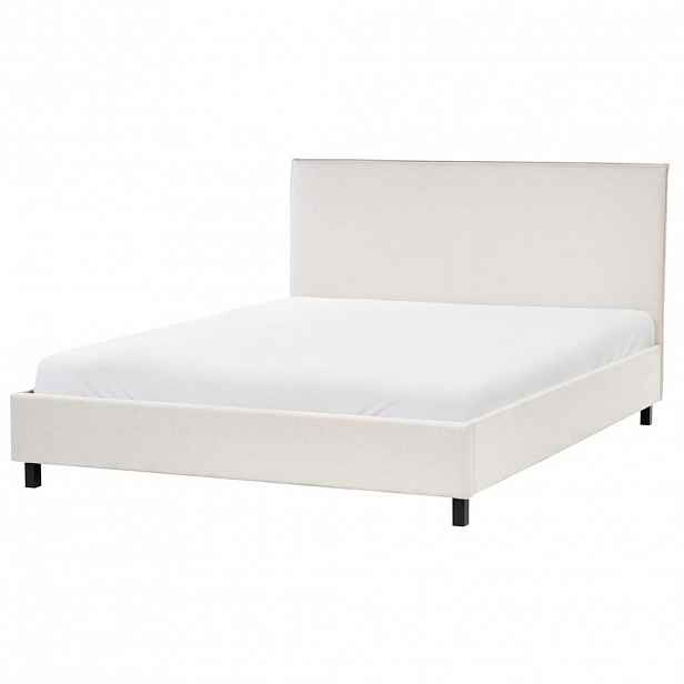 Beliani POSTEL s roštem 160/200 cm Látka Béžová Sennez