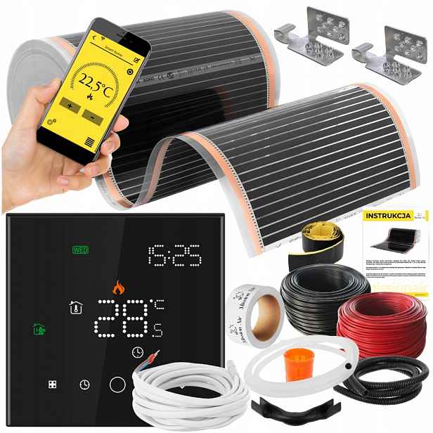 Set Mission Air Fólie Vyhřívací Podložka Infračervená 50 cm I 160 W/m² 4 m² Ptc