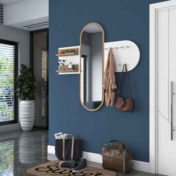 Casarredo Předsíňová sestava VILANOVA - bílá/ořech