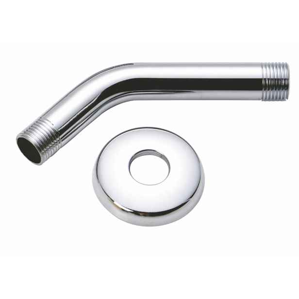 Eco produkty Stěnové rameno krátké 14 cm pro hlavovou sprchu - chrom