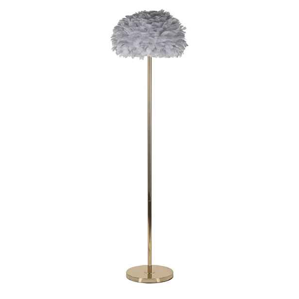 Mauro Ferretti Stojací lampa Feathers 170 cm šedá/zlatá