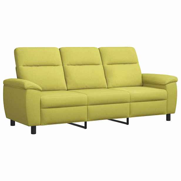 vidaXL Pohovka Světlá zelená 214 x 90 x 95 cm Textil