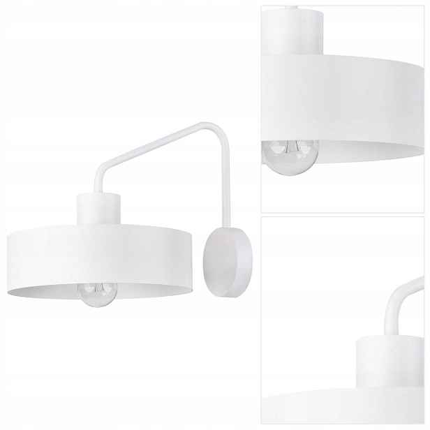 Bílá nástěnná lampa Jumbo s pohyblivým výložníkem pro pracovnu Sigma Lighting