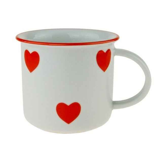 hrnek 250ml TINA - ČERV.SRDÍČKA, čes.porcelán