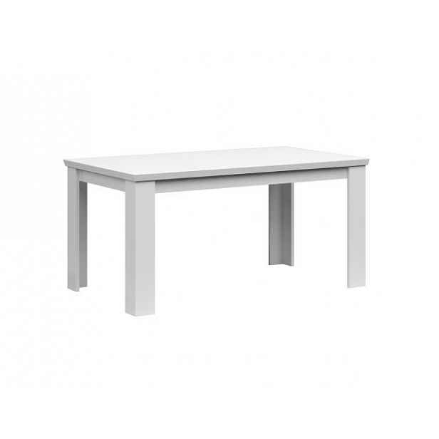 Rozkládací jídelní stůl, 160/200cm, bílá, ARYAN
