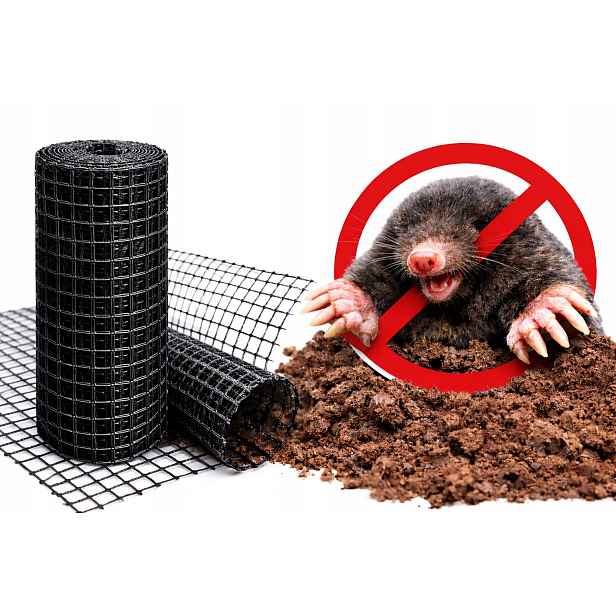 Síť Proti Krtkům 25 g 2x50 m Černá Pp Očko 12x12 mm Pod Trávník Odolná