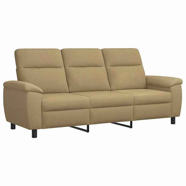 vidaXL Pohovka Světle hnědá 214 x 90 x 95 cm Textil
