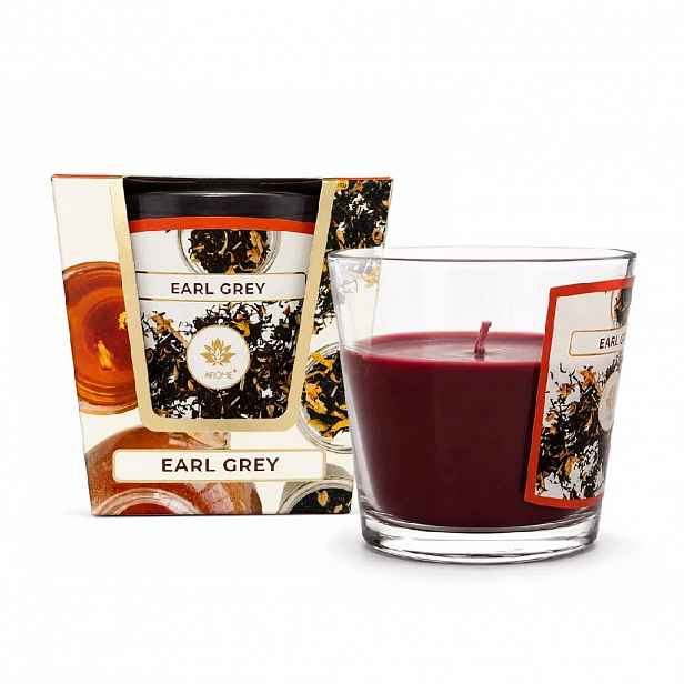 Vonná svíčka Earl Grey ve skle, 12 ks
