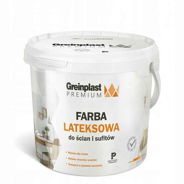 Barva Latexová Greinplast Premium Bílá Matná 5 L