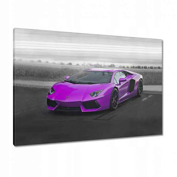 Obrazy 100x70 Růžové sportovní auto