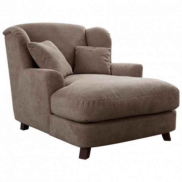 Sit & More XXL KŘESLO, textil, kompozitní dřevo, šedohnědá