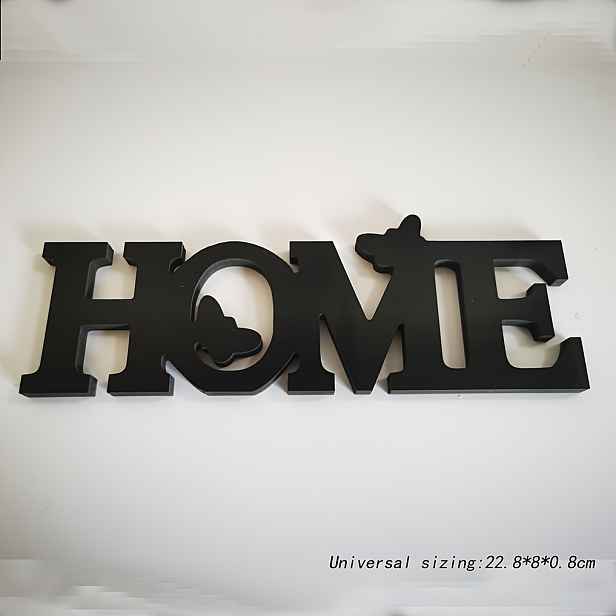 TEMU Dekorace s písmenem HOME s moderním, kreativním a minimalistickým designem. Vyrobeno z vysokohustotního PVC koextrudované kompozitní desky,