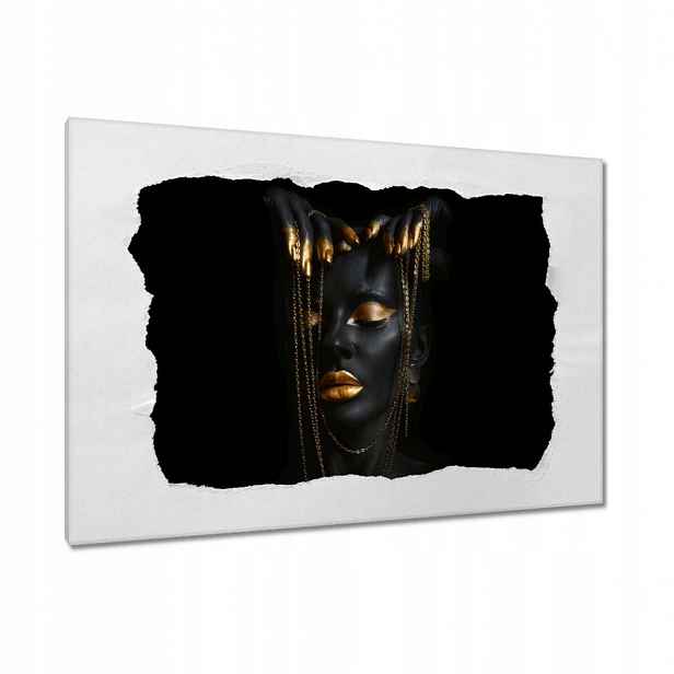 Obrazy 120x80 Zlaté šperky na obličeji