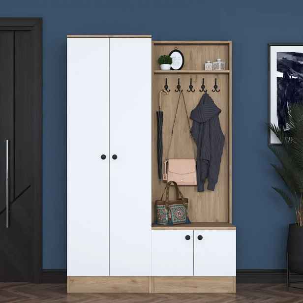 Casarredo Předsíňová stěna VIGONZA - ořech/bílá