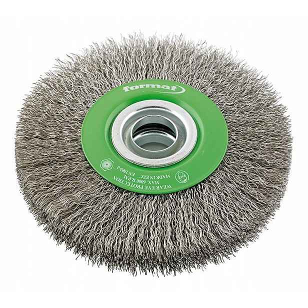 Kulatý kotoučový kartáč Inox 125x22 mm Format