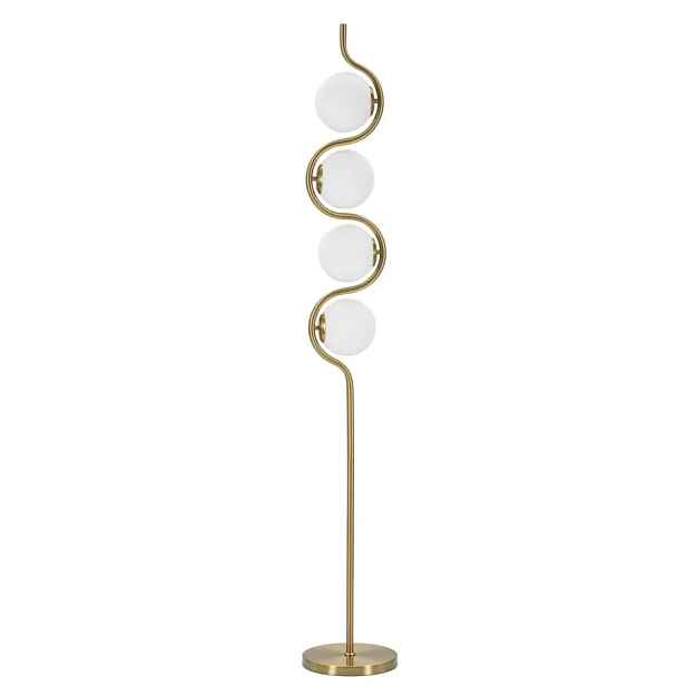 Mauro Ferretti Stojací lampa Glamy Arc 165 cm bílá/zlatá