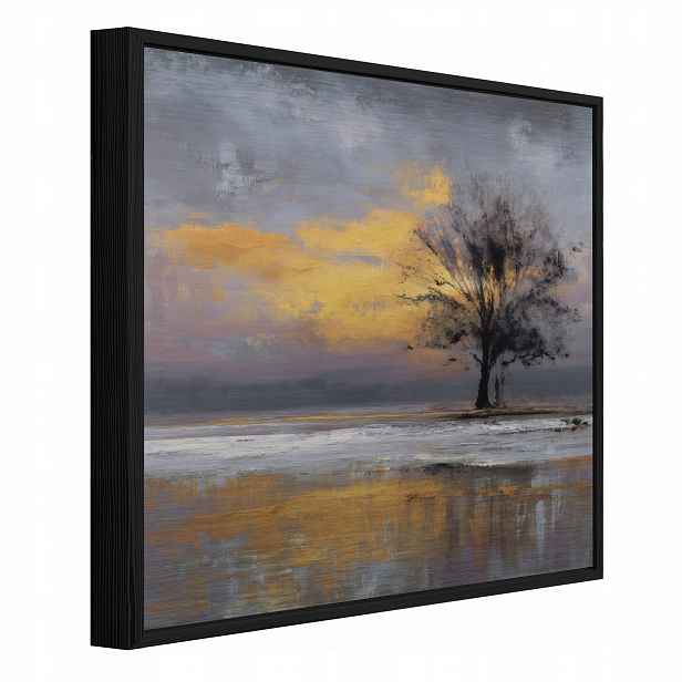 Obraz V Černém Rámu Kovový Strom Abstrakce Obývací Pokoj Ložnice 50x50