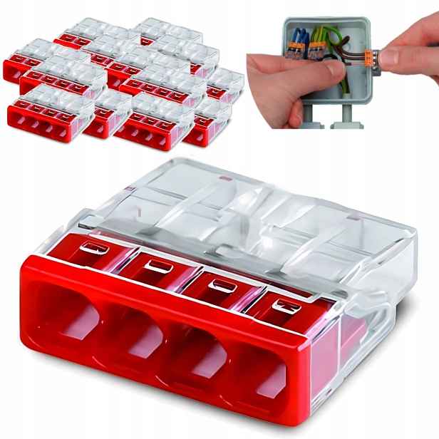 Rychlospojka Wago Kabelová instalační spojka pro drát 4x2,5 mm 100 ks