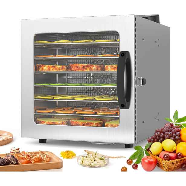 Sušička potravin z nerezové oceli, 30-90 °C, 24hodinový regulátor