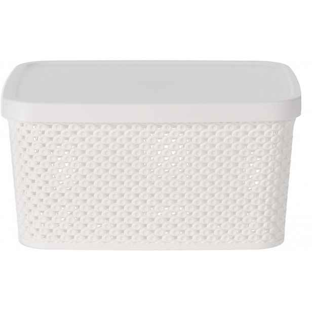 Úložný box s víkem Diamond 3,5 l, černý/bílý