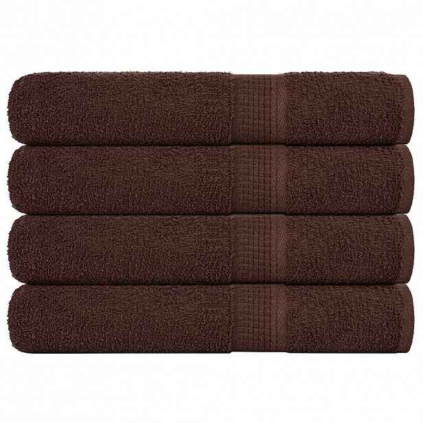 vidaXL Saunové osušky FROGN 4 ks hnědé 80x200 cm 360 g/m²