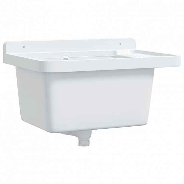 vidaXL Umyvadlo pro montáž na stěnu bílé 50 x 35 x 24 cm pryskyřice