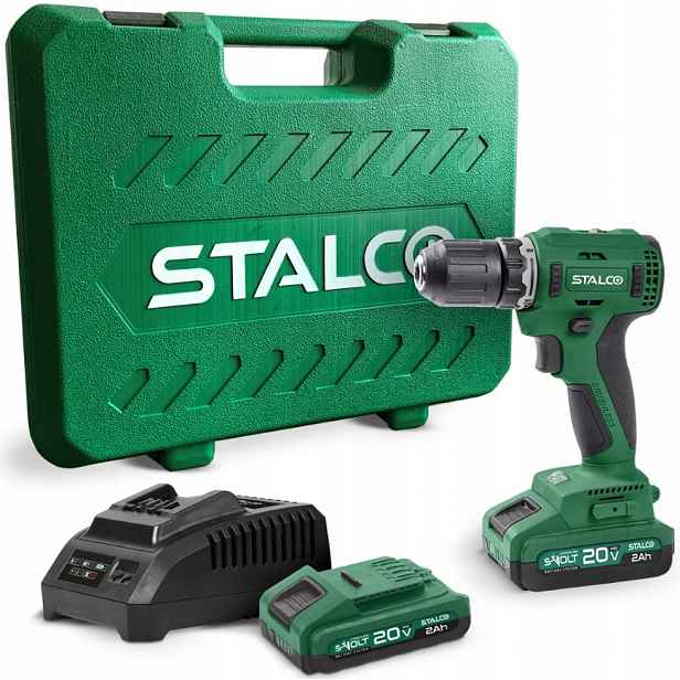 Aku Vrtačka DS20-55BL 2x 2Ah Baterie 20V S-volt Stalco S-97310
