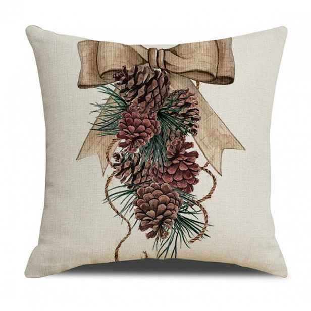 Vánoční povlak na polštář BOHO 45x45 cm, béžový