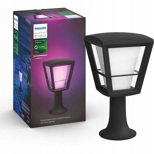Venkovní Led zahradní lampa Rgb Smart Zigbee, sloupek Econic Philips Hue