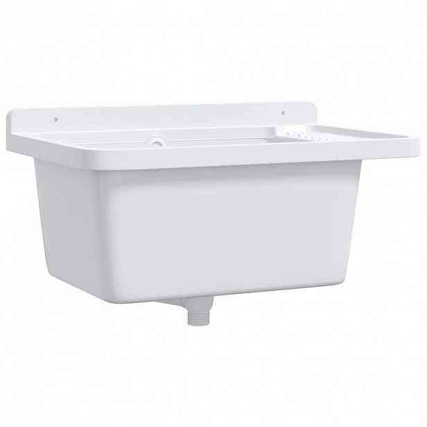 vidaXL Umyvadlo pro montáž na stěnu bílé 60x40x28 cm pryskyřice