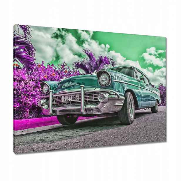 Obrazy 80x60 Klasické auto v tyrkysové barvě