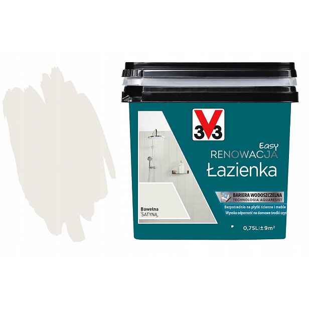 3V3 Easy Renovace Koupelna Kafli Pvc Rychlá Obnova Boazerie Bavlna 0.75L