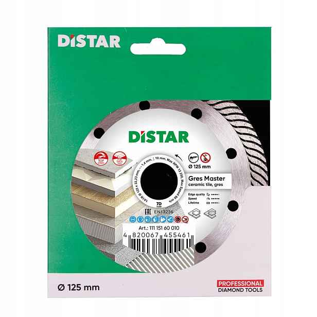 Diamantový Kotouč Gres Master 125*1,4*10*22,23 11115160010 Distar
