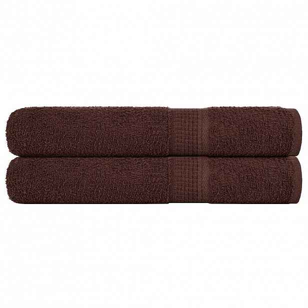 vidaXL Ručníky FROGN 2 ks hnědé 100x200 cm 360 g/m²