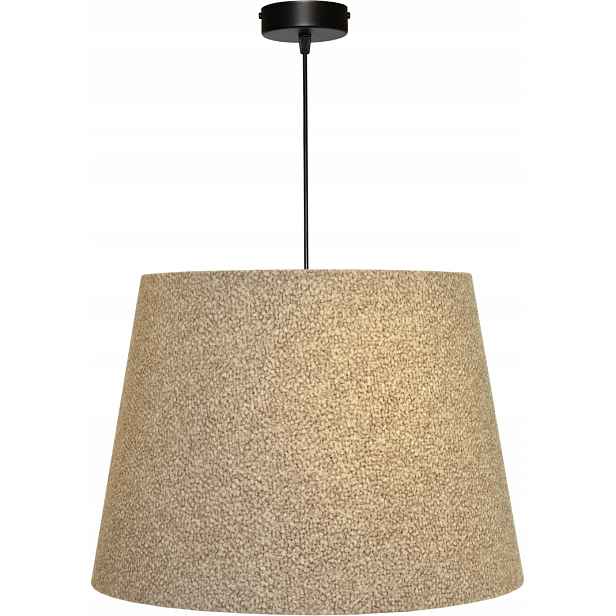 Závěsná lampa E27 béžová, kužel 40 cm, zatahovací okraje Arezzo