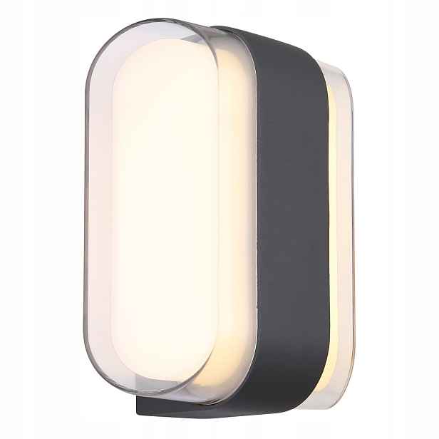 Nástěnná Led lampa Šedá Matná Osvětlení 12W Teplá bílá Globo Lighting