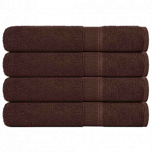 vidaXL Ručníky FROGN 4 ks hnědé 100x200 cm 360 g/m²