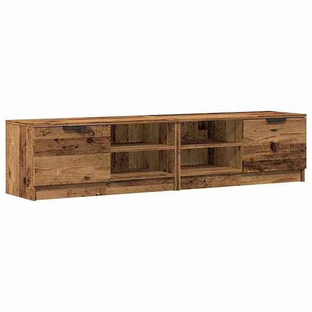 vidaXL TV skříňka skříňky 2 ks starého dřeva 80x35x36,5 cm kompozit