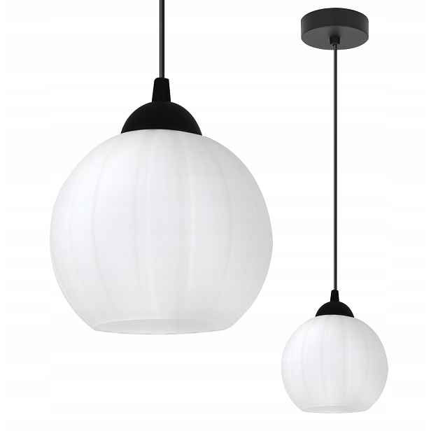 Závěsné Stropní Svítidlo Lustr Bílá Skleněná Glamour Koule Do Obývacího Pokoje Kuchyně