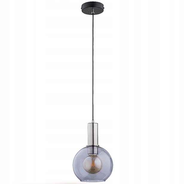Alfa Darin závěsná lampa černo-stříbrná, kov 1xE27